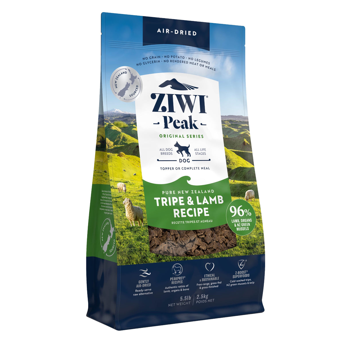 ZIWI Peak Original 2.5kg Tripe and Lamb Kiwi Canine